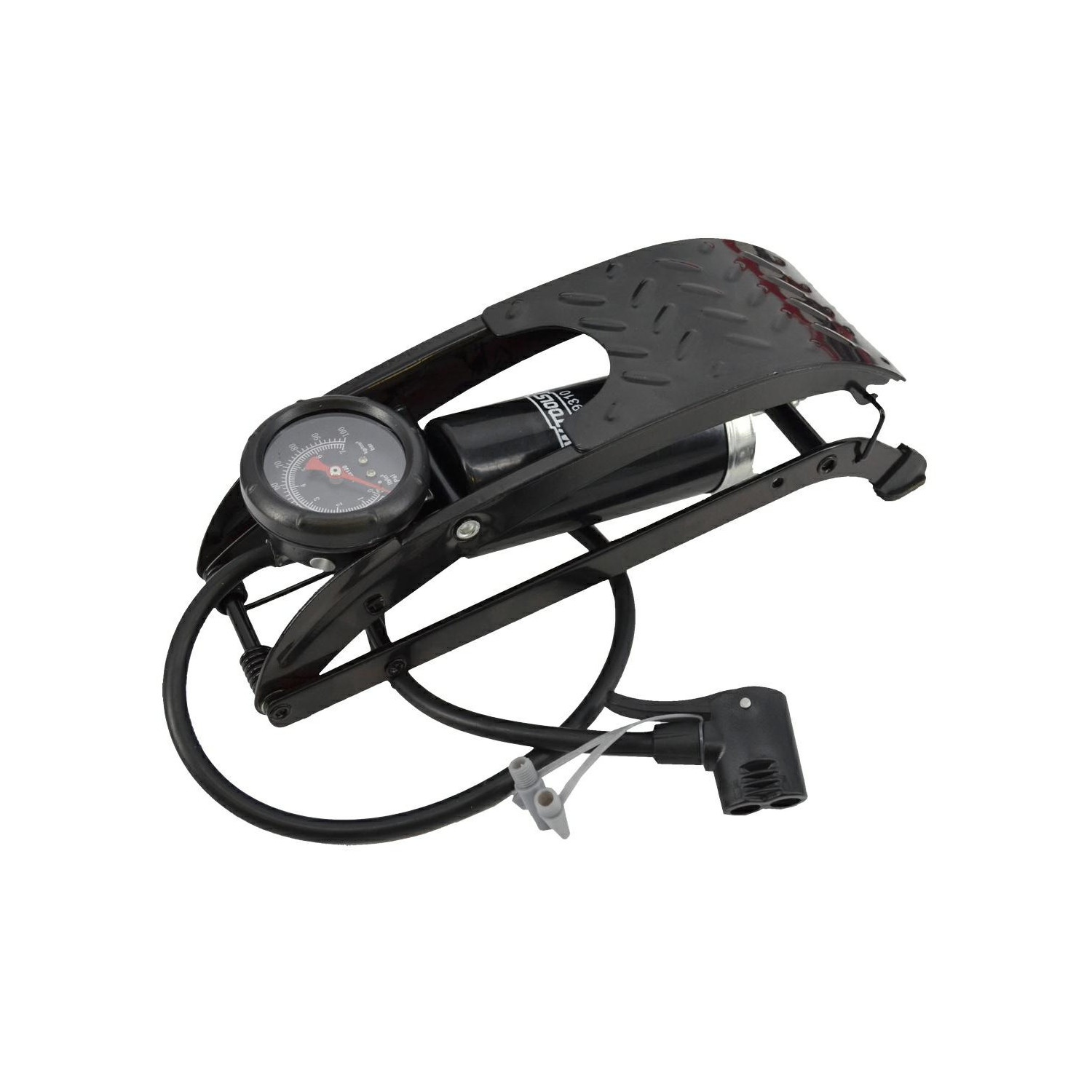 1-CYLINDER FOOT PUMP w/ PRESSURE GAUGE