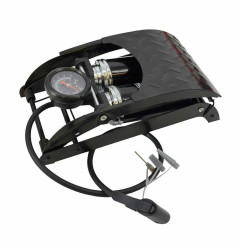 2-CYLINDER FOOT PUMP w/ PRESSURE GAUGE