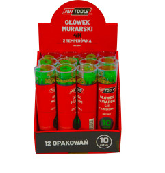 CONSTRUCTION PENCIL 4H w/ SHARPENER 10pcs GREEN