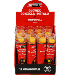 OŁÓWEK DO SZKŁA I METALU R ŻÓŁTY 10 SZTUK