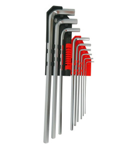 LONG HEX ALLEN KEY SET 9pcs /1.5-10mm/ BLACK LINE