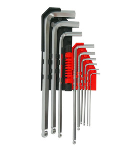 BALL-END HEX ALLEN KEY SET 9pcs /1.5-10mm/ BLACK LINE