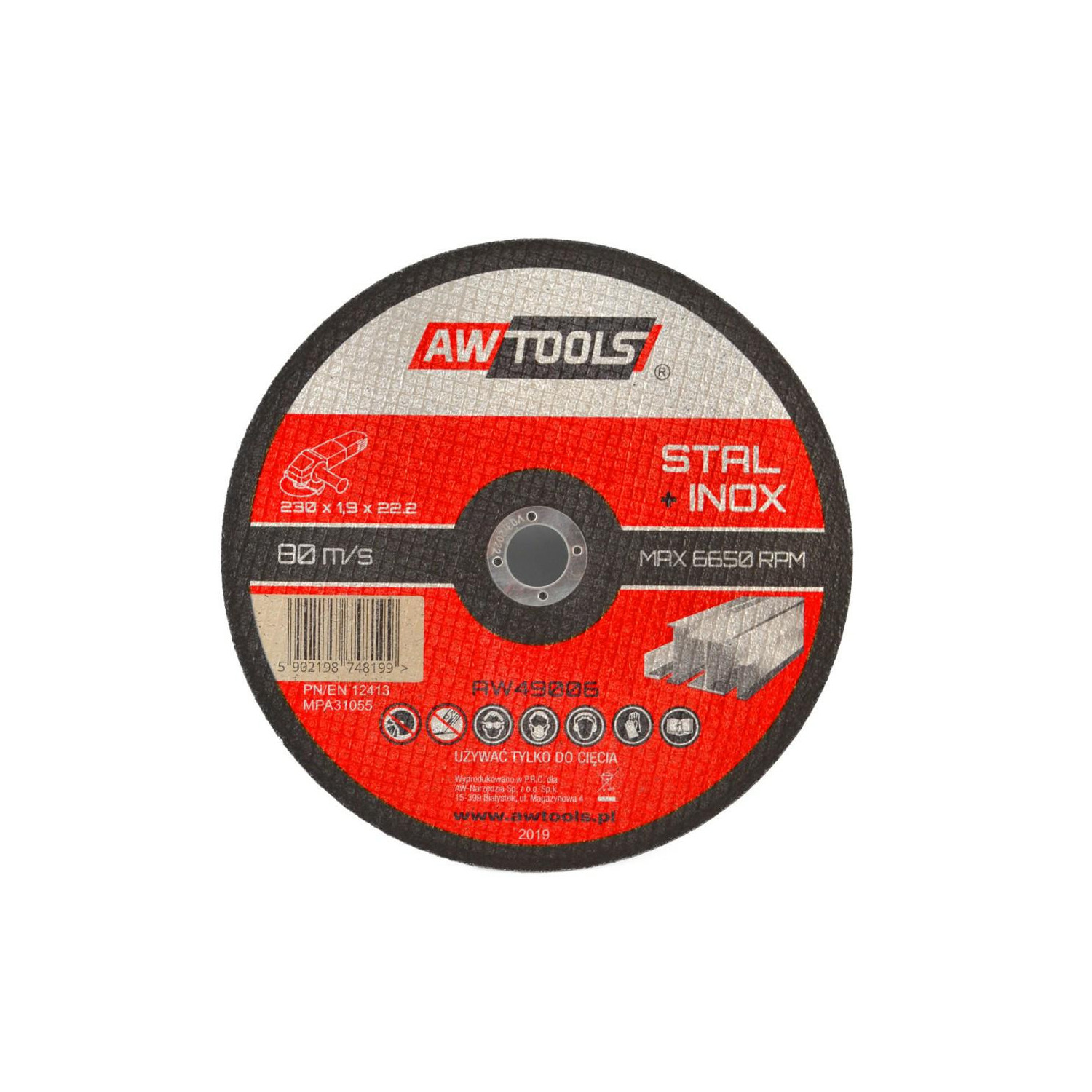 METAL INOX CUTTING DISC 230*1,9mm