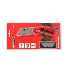 TRAPEZOID FOLDING UTILITY KNIFE 18mm SK5 w/ 5-BLADE