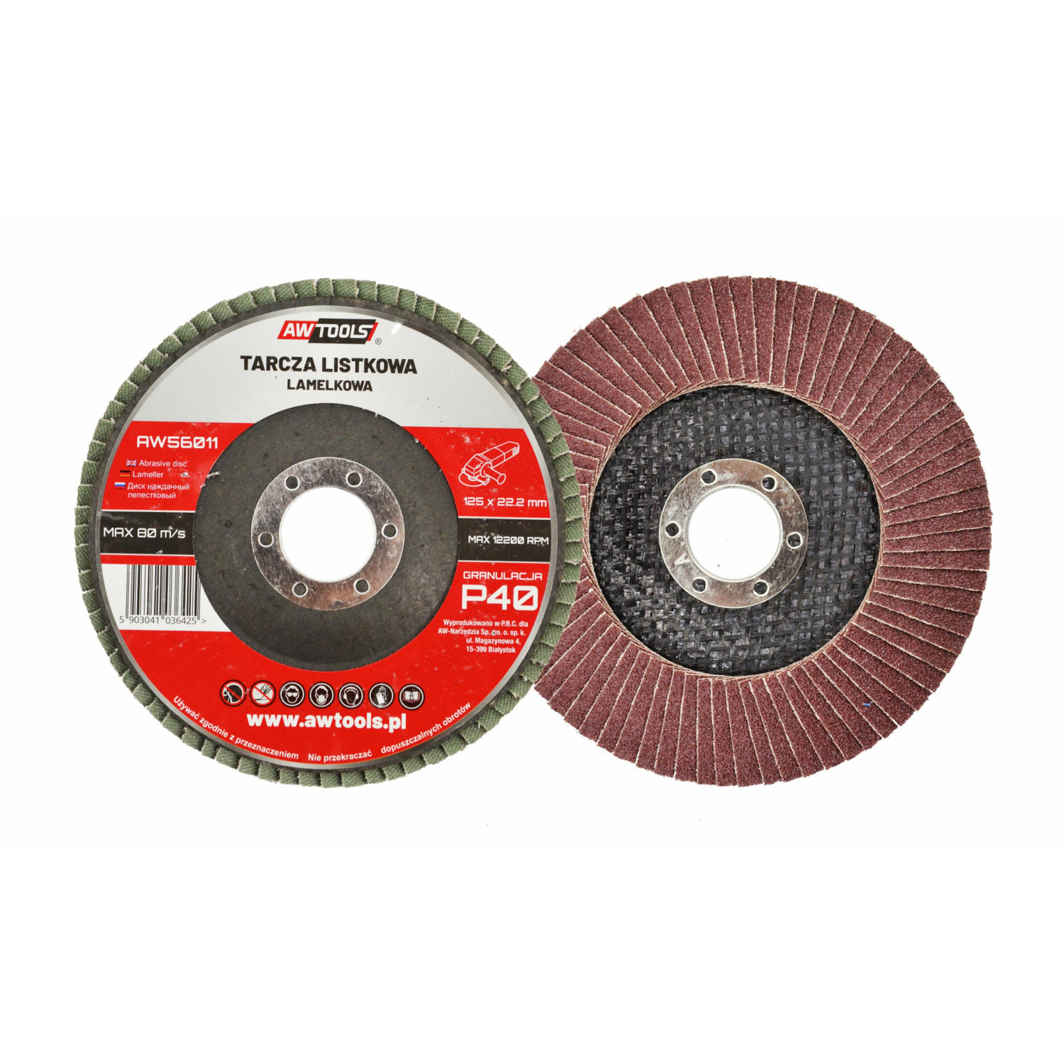 CORUNDUM ABRASIVE FLAP DISC 125mm P80