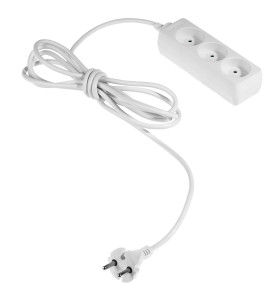 MULTI-SOCKET HOUSEHOLD EXTENSION 3-WAY*3,0m w/o E