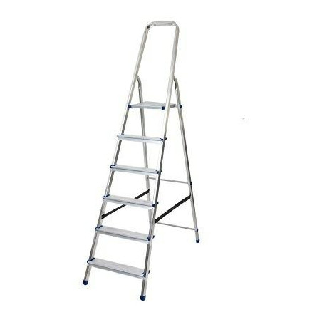 DRABINA ALUMINIOWA 150kg 6 STOPNI WOLNOSTOJĄCA