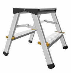 ALUMINIUM DOUBLE-SIDED STEP STOOL LADDER 2x2 150kg