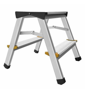 ALUMINIUM DOUBLE-SIDED STEP STOOL LADDER 2x2 150kg