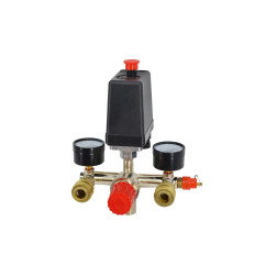 AIR COMPRESSOR PRESSURE SWITCH w/ REGULATOR 230V/ 2-AIR INLET 3/4"