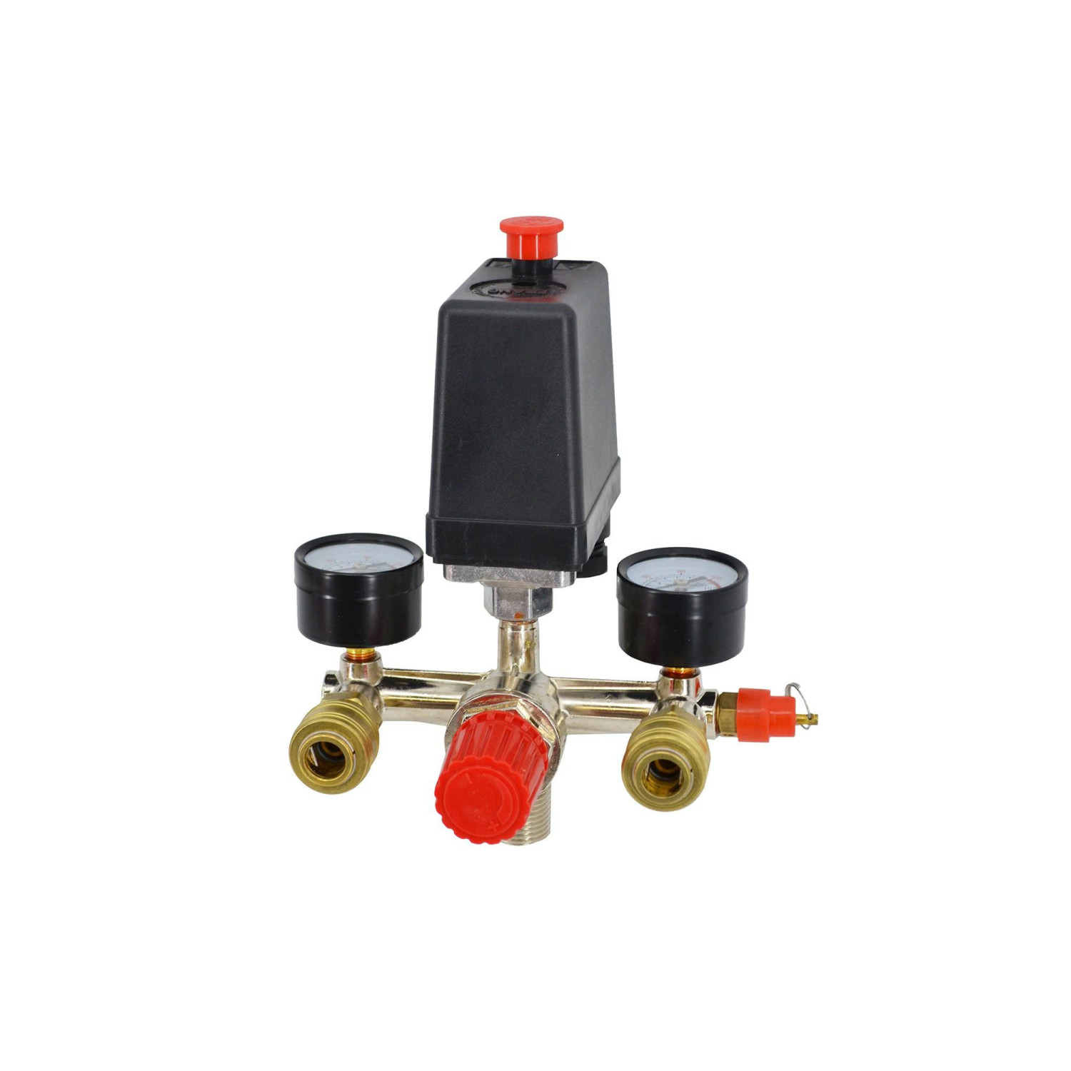 AIR COMPRESSOR PRESSURE SWITCH w/ REGULATOR 230V/ 2-AIR INLET 3/4" AIR COMPRESSOR PRESSURE SWITCH w/ REGULATOR 230V/ 2-AIR INLET 3/4"