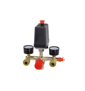 AIR COMPRESSOR PRESSURE SWITCH w/ REGULATOR 230V/ 2-AIR INLET 3/4"