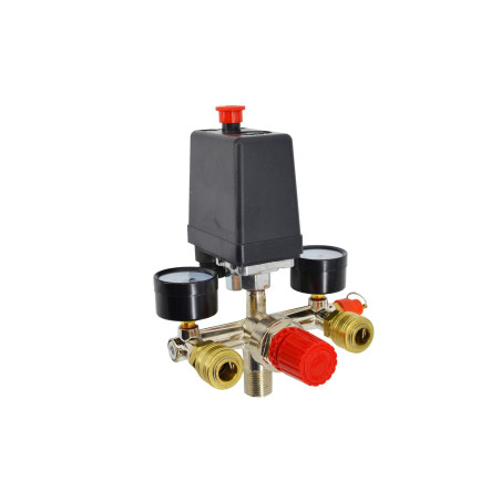 AIR COMPRESSOR PRESSURE SWITCH w/ REGULATOR 230V/ 2-AIR INLET 3/4"