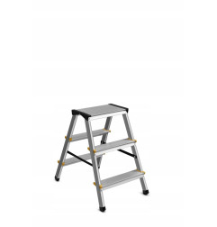 ALUMINIUM DOUBLE-SIDED STEP STOOL LADDER 2x3 150kg