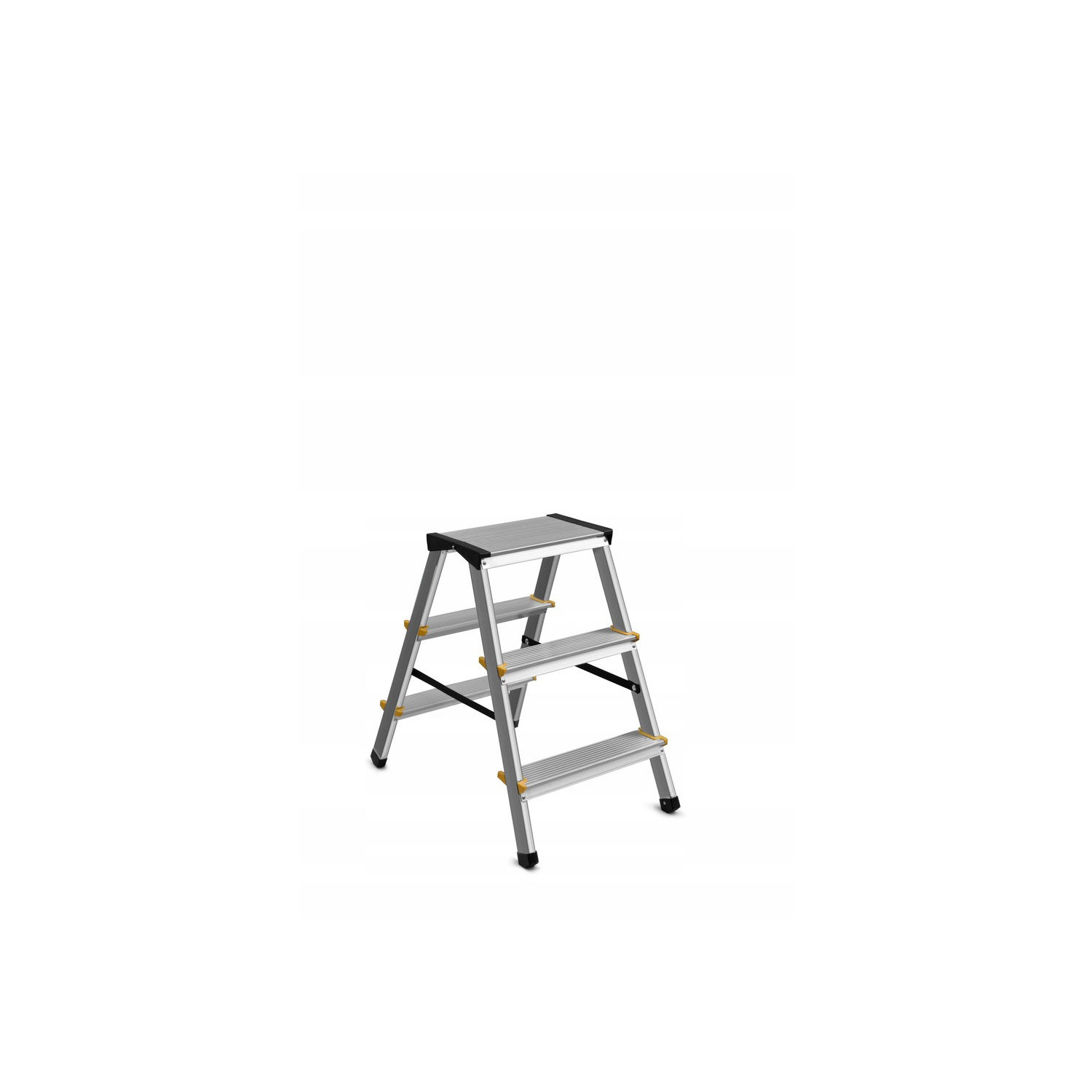 ALUMINIUM DOUBLE-SIDED STEP STOOL LADDER 2x3 150kg ALUMINIUM DOUBLE-SIDED STEP STOOL LADDER 2x3 150kg