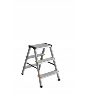 ALUMINIUM DOUBLE-SIDED STEP STOOL LADDER 2x3 150kg