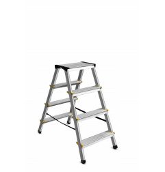ALUMINIUM DOUBLE-SIDED STEP STOOL LADDER 2x4 150kg