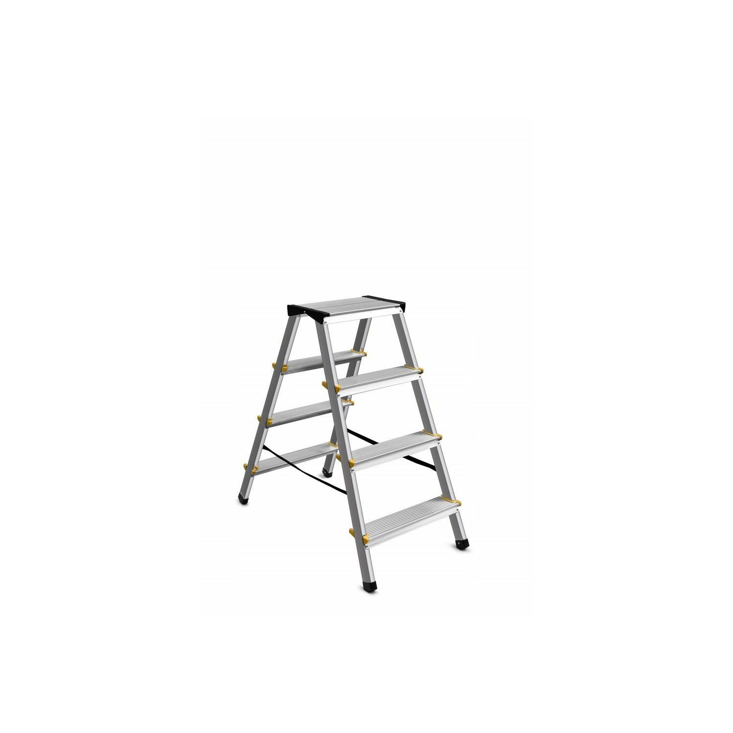 ALUMINIUM DOUBLE-SIDED STEP STOOL LADDER 2x4 150kg