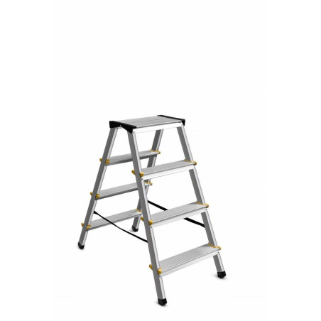 ALUMINIUM DOUBLE-SIDED STEP STOOL LADDER 2x4 150kg
