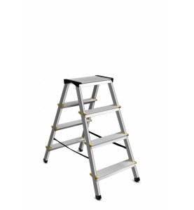 ALUMINIUM DOUBLE-SIDED STEP STOOL LADDER 2x4 150kg