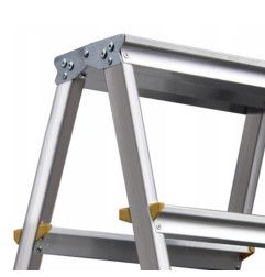ALUMINIUM DOUBLE-SIDED STEP STOOL LADDER 2x5 150kg