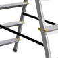 ALUMINIUM DOUBLE-SIDED STEP STOOL LADDER 2x5 150kg