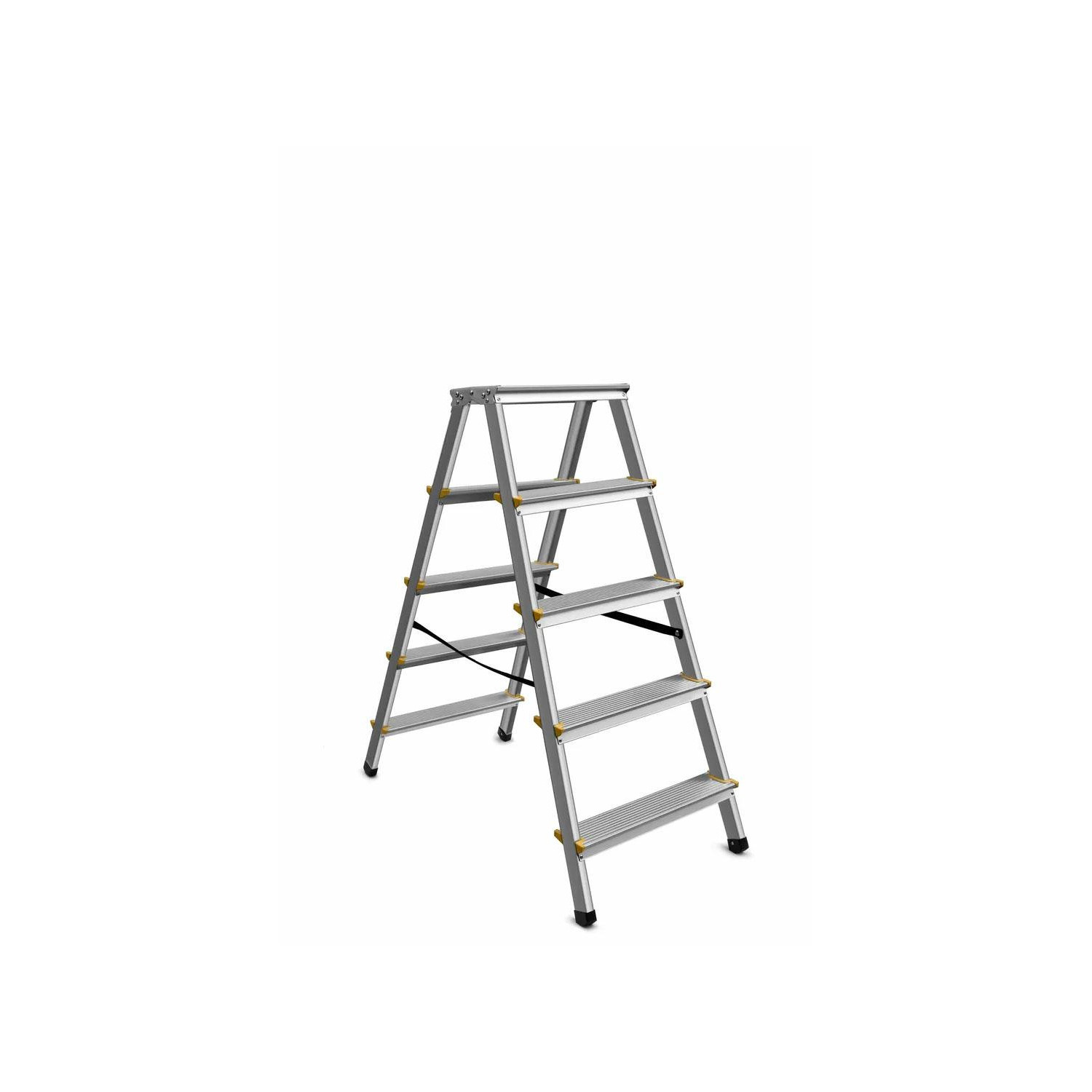 ALUMINIUM DOUBLE-SIDED STEP STOOL LADDER 2x5 150kg
