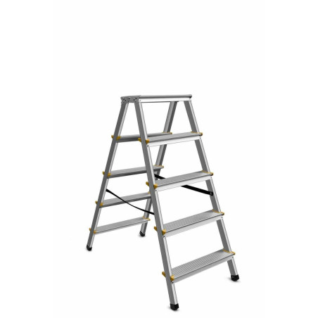ALUMINIUM DOUBLE-SIDED STEP STOOL LADDER 2x5 150kg