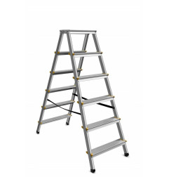 ALUMINIUM DOUBLE-SIDED STEP STOOL LADDER 2x6 150kg