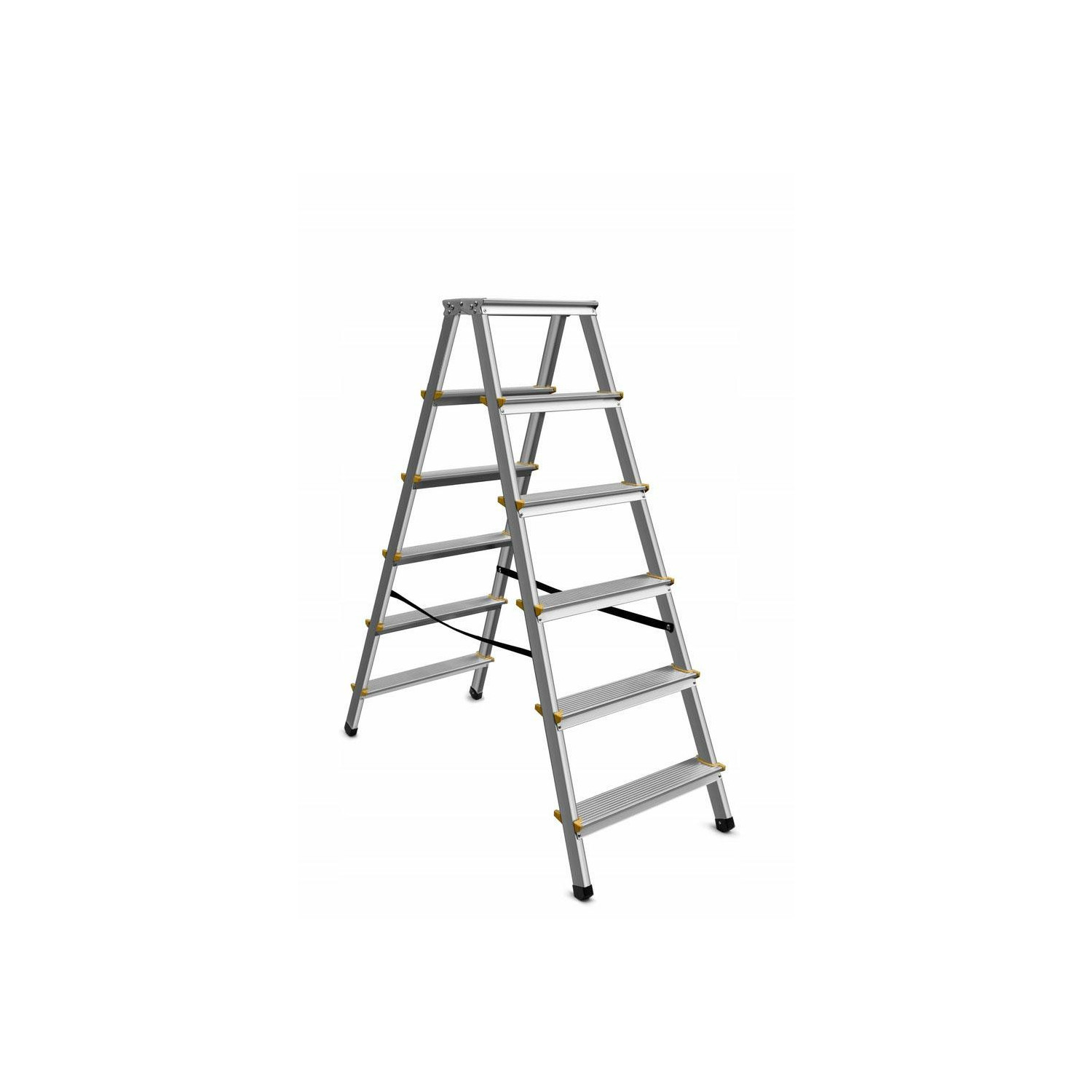 ALUMINIUM DOUBLE-SIDED STEP STOOL LADDER 2x6 150kg