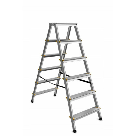 ALUMINIUM DOUBLE-SIDED STEP STOOL LADDER 2x6 150kg