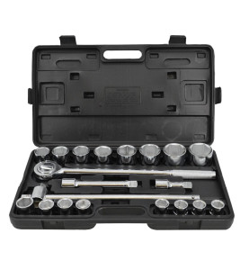 3/4" SOCKET & RATCHET WRENCH SET 19-50mm 21pcs