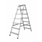 ALUMINIUM DOUBLE-SIDED STEP STOOL LADDER 2x7 125kg