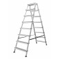 ALUMINIUM DOUBLE-SIDED STEP STOOL LADDER 2x8 125kg ALUMINIUM DOUBLE-SIDED STEP STOOL LADDER 2x8 125kg