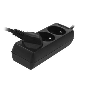 MULTI-SOCKET HOUSEHOLD EXTENSION 3-WAY*1,5m+E BLACK