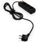 MULTI-SOCKET HOUSEHOLD EXTENSION 3-WAY*3,0m+E+P.SWITCH BLACK