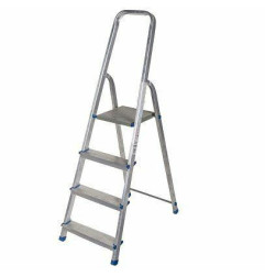 DRABINA ALUMINIOWA 150kg 4 STOPNIE WOLNOSTOJĄCA