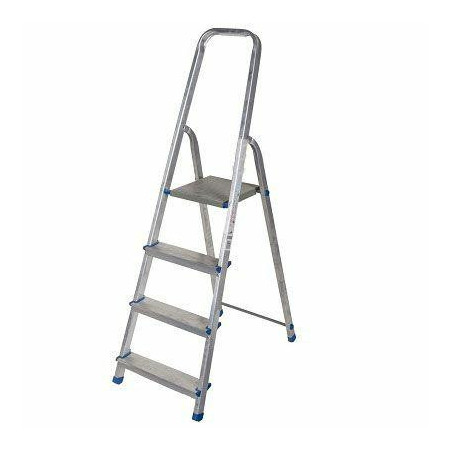 DRABINA ALUMINIOWA 150kg 4 STOPNIE WOLNOSTOJĄCA