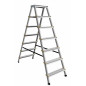 ALUMINIUM DOUBLE-SIDED STEP STOOL LADDER 2x7 150kg