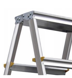ALUMINIUM DOUBLE-SIDED STEP STOOL LADDER 2x8 150kg
