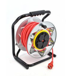 INDUSTRIAL CABLE REEL ON METAL DRUM 30m 3x1,5mm 