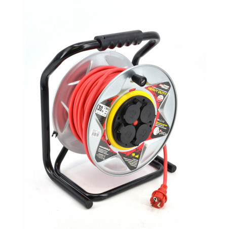 INDUSTRIAL CABLE REEL ON METAL DRUM 40m 3x1,5mm 