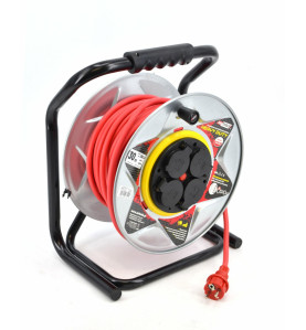 INDUSTRIAL CABLE REEL ON METAL DRUM 50m 3x1,5mm 