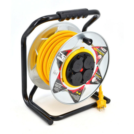 INDUSTRIAL CABLE REEL ON METAL DRUM 25m 3x2,5mm