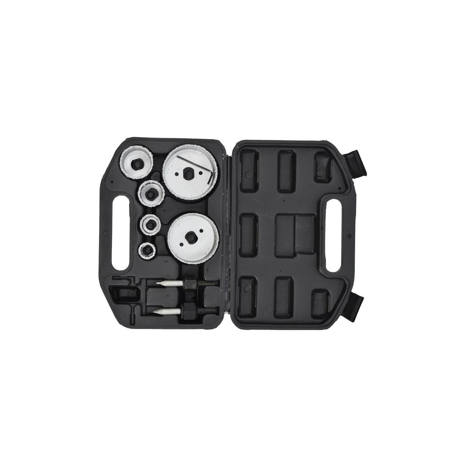 ZESTAW OTWORNIC WOLFRAMOWYCH DO GLAZURY 9szt. /22-73mm/