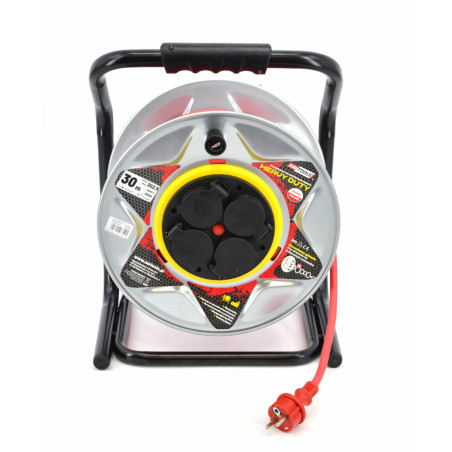 INDUSTRIAL CABLE REEL ON METAL DRUM 30m 3x2,5mm 