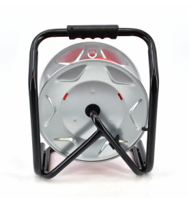 PRZEDŁUŻACZ BĘBEN METALOWY CZERWONY HEAVY DUTY 40m 3x2,5 mm 16A / 3680W / IP44