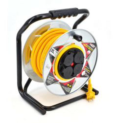 INDUSTRIAL CABLE REEL ON METAL DRUM 25m 3x1,5mm 