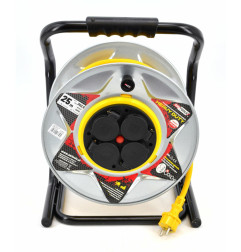 INDUSTRIAL CABLE REEL ON METAL DRUM 25m 3x1,5mm 