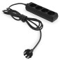 MULTI-SOCKET HOUSEHOLD EXTENSION 4-WAY*3,0m w/o E BLACK MULTI-SOCKET HOUSEHOLD EXTENSION 4-WAY*3,0m w/o E BLACK